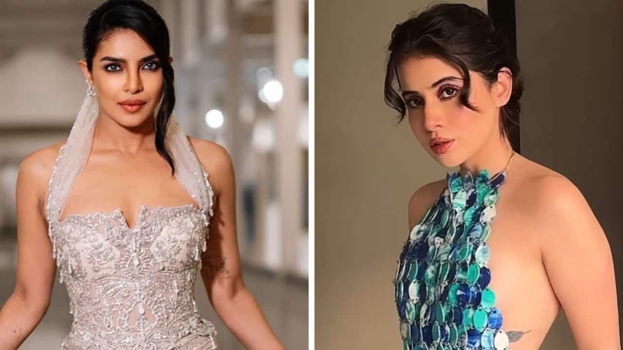 Priyanka Chopra gives a nod to Uorfi Javed’s viral bottle cap dress