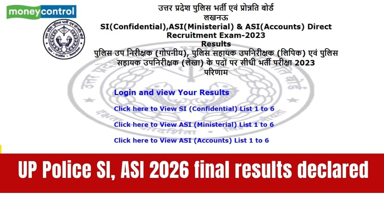 UPPRPB SI, ASI Result 2026 out: Check merit list for UP Police SI, ASI Clerk and ASI Accounts; direct link here