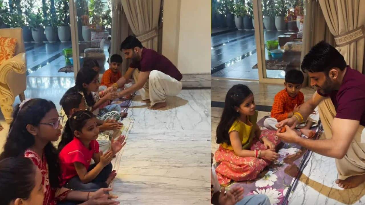 Kapil Sharma celebrates Ashtami at home with Kanya Pujan and special treats for girls