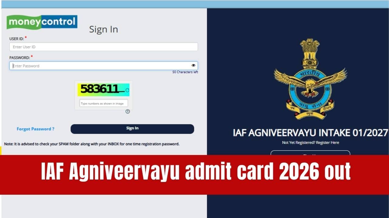 IAF Agniveervayu 01/2027 admit card out; download hall ticket now, direct link here