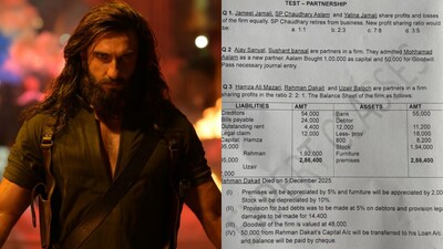 Dhurandhar 2: Hamza Ali Mazari and Rehman Dacait's questions in Accounts exam paper shocks fans