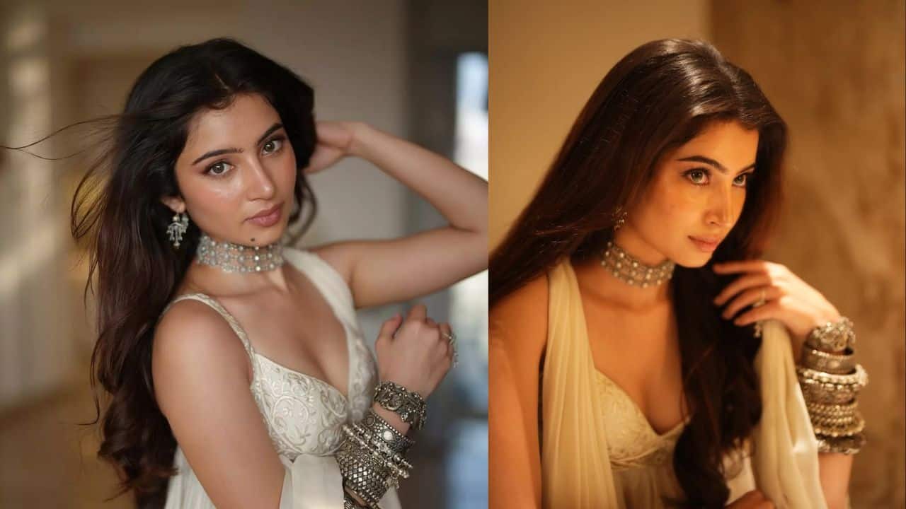 Soft Ethnic Glow<br />In an ivory ensemble, Sara opts for a softer, more ethereal look. The dewy makeup, open hair, and oxidised jewellery create a dreamy and feminine appeal. This look highlights her delicate features and effortless beauty.