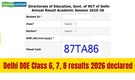 DOE Edudel class 6th, 7th, 8th result 2026 declared at edudel.nic.in; direct link here