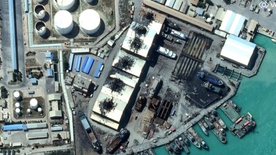 View of buildings hit by airstrikes at Bushehr naval base in southern Iran along the Gulf on March 7, 2026. (AFP/File image)