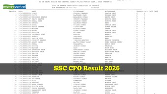 SSC CPO Result: Delhi Police SI result 2026 declared @ ssc.gov.in; direct link to download merit list PDF, cut-off marks