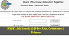 RBSE 12th Result 2026 for Arts, Commerce & Science declared @ rajeduboard.rajasthan.gov.in; direct link here