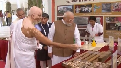 Prime Minister Narendra Modi inaugurated Samrat Samprati Museum at Koba Tirth in the Mahavir Jain Aradhana Kendra campus in Gujarat's Gandhinagar on the occasion of Mahavir Jayanti on Tuesday. 