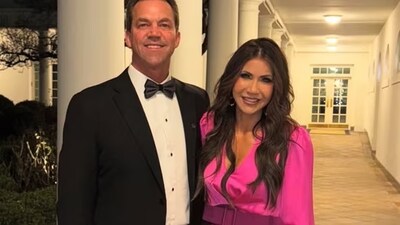 Kristi Noem’s husband Bryon is at the centre of a report alleging he sent fetish messages and images, with the family said to be devastated and asking for privacy amid the controversy. (X/@KristiNoem)