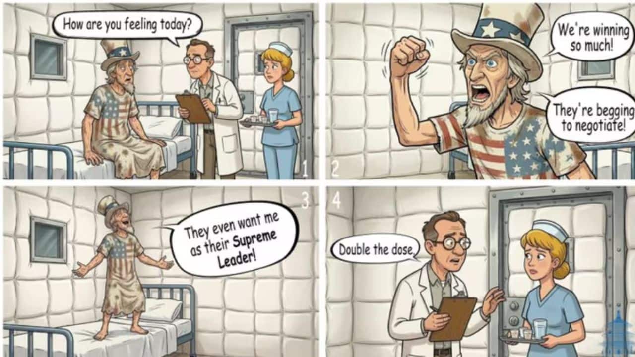 Chinese media uses cartoons to criticise US stance in Iran war