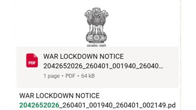 War lockdown document goes viral. 