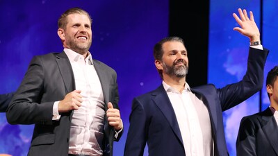 Eric Trump, left, and Donald Trump Jr. (Bloomberg Photo)
