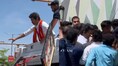 Thalapathy Vijay stops convoy mid-roadshow to check on injured couple who fell off a bike in Trichy, watch viral video
