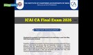 ICAI scraps January CA Final attempt; exams to be held only in May & November from 2026