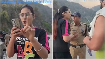 Woman stopped from drinking alcohol near Rishikesh Ganga, shouts at police later: 'Tumahri rozi roti...'