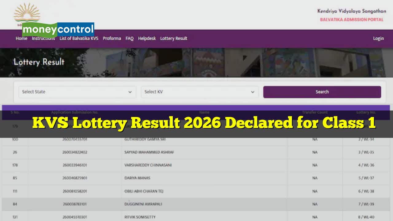 KVS Lottery Result 2026 declared for Class 1 @ kvsangathan.nic.in, direct link to KVS admission status here