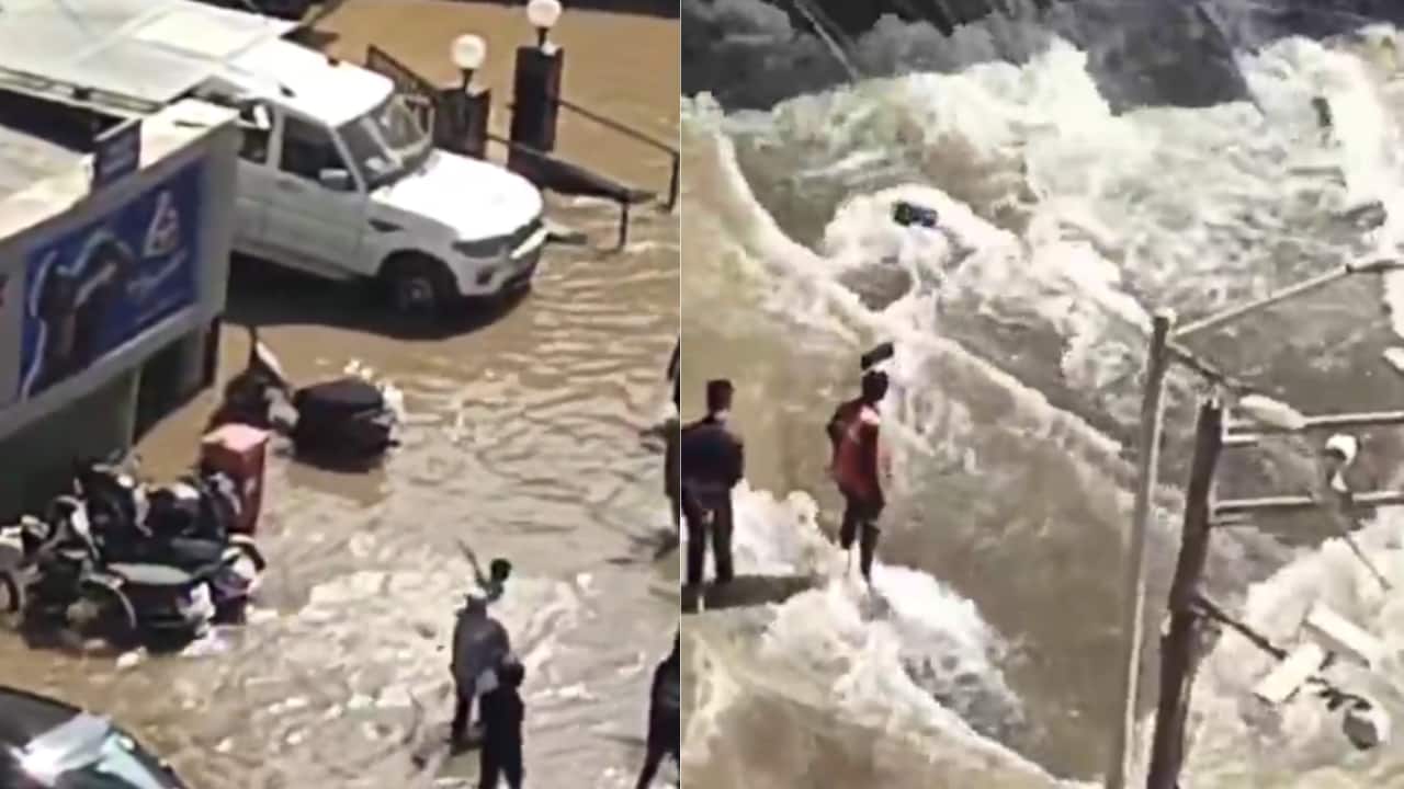 Mumbai: Roads flooded in Bandra West after pipeline bursts; kids seen swimming | Video