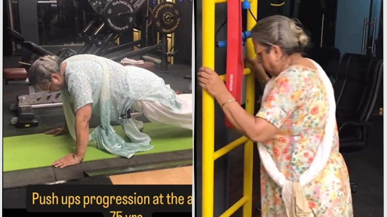 75-year-old grandma's push-up video inspires millions, says fitness is the key to independence