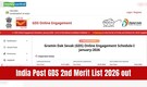 India Post GDS 2nd Merit List 2026 released at indiapost.gov.in; download circle-wise list, direct link here