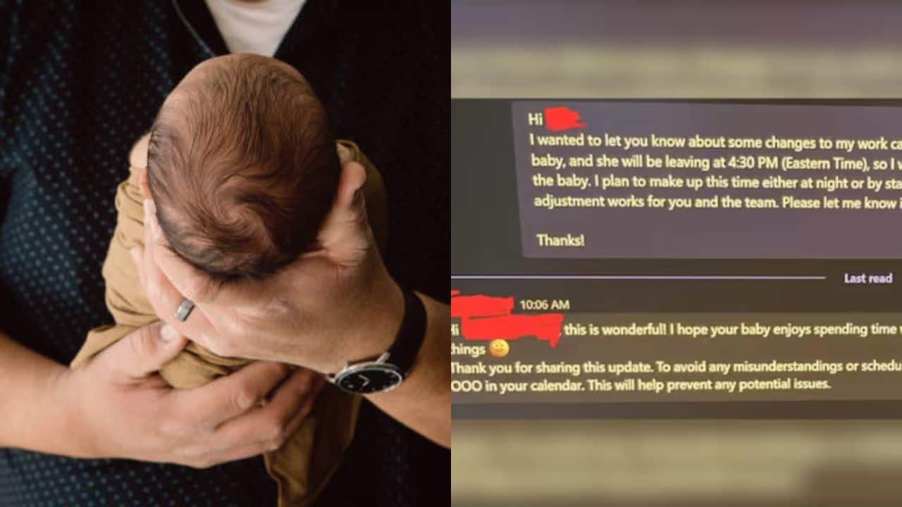 'He is an exception': Techie requests schedule change for baby care, manager’s response wins hearts online
