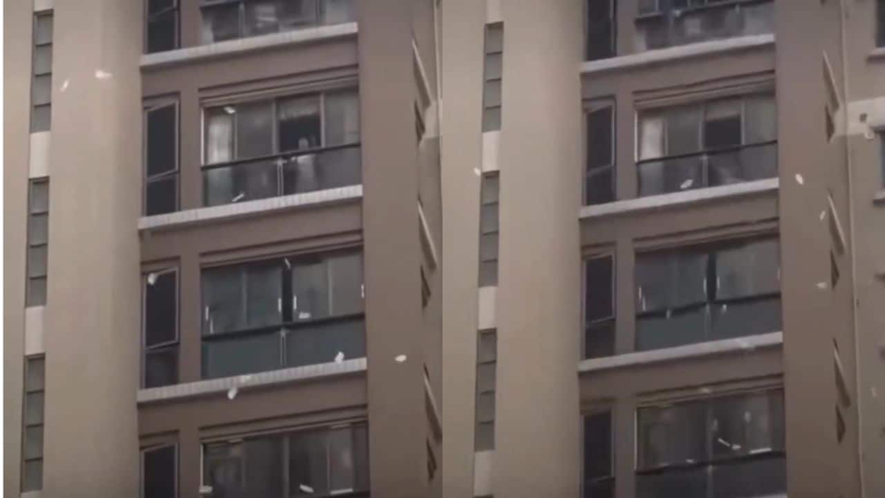'Be careful who...': Woman throws Rs 1.5 crore cash from high-rise apartment, residents rush to collect