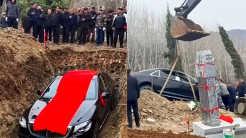 'This is ridiculous': Family buries Mercedes-Benz as funeral offering, triggers backlash