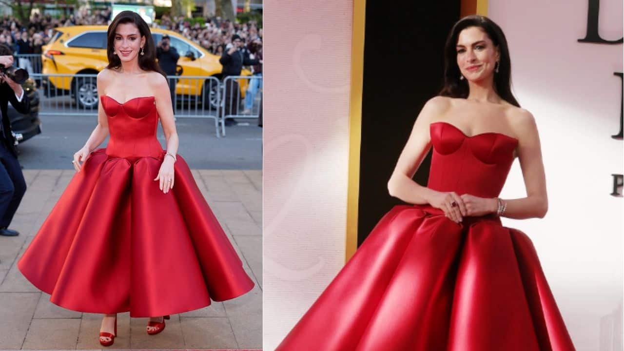 sachin and babi light blue dress The Devil Wears Prada 2: Anne Hathaway's stylish moments from the global  promotional tour