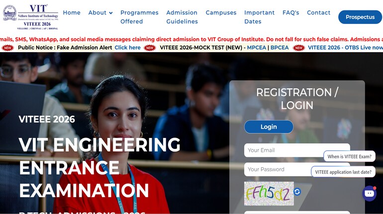 VITEEE Admit Card 2026 released at vit.ac.in, direct link here