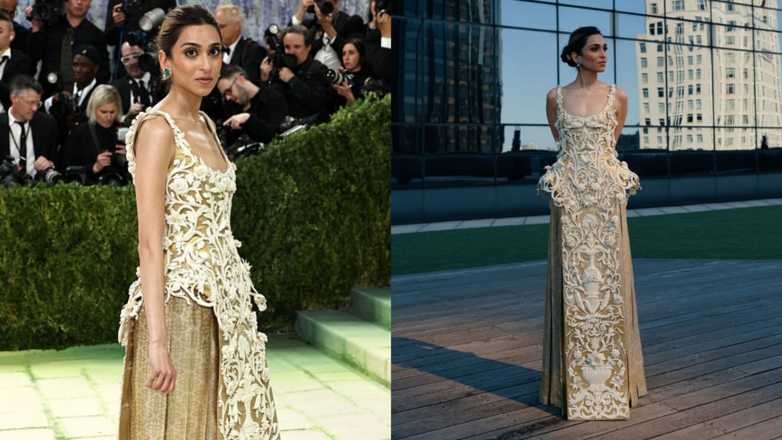 Met Gala 2026: Diya Mehta Jatia shines in Kanjeevaram and Bengal's Shola  craft gown by Mayyur Girotra