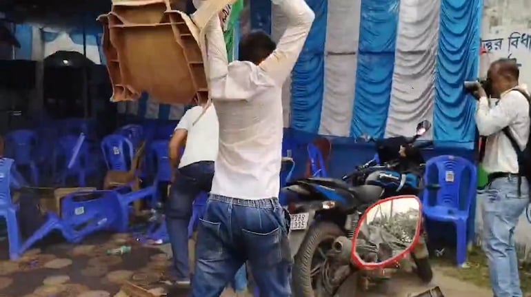TMC flags post-poll violence, alleges vandalism of party offices; BJP ...