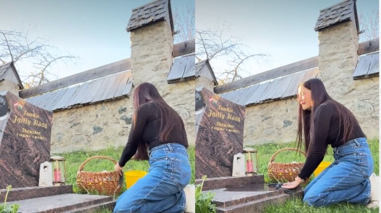 Celina Jaitly breaks down as she visits late son’s grave, shares ...