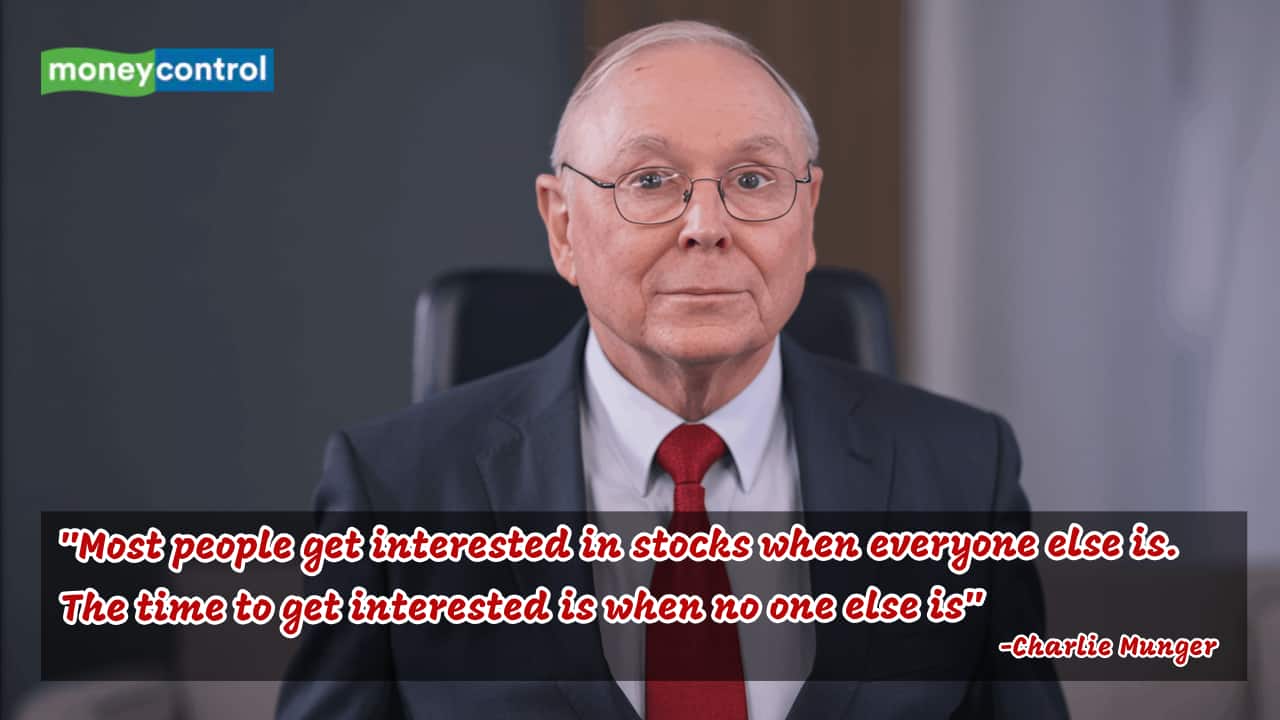 Quote of the day by Charlie Munger, "Most people get interested in stocks when..."