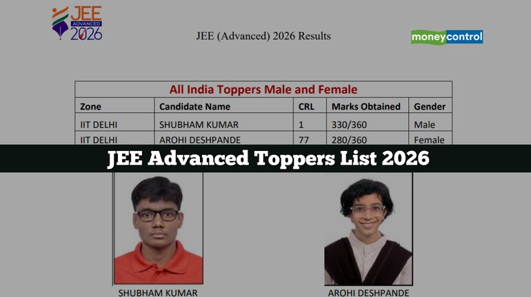 JEE Advanced Toppers List 2026: Shubham Kumar tops with AIR 1, Arohi ...