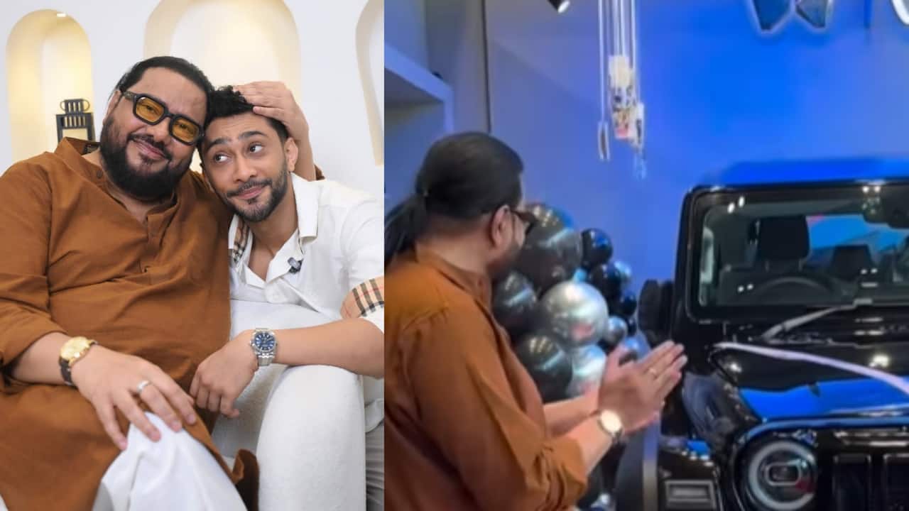 Zaid Darbar Surprises Father Ismail Darbar With Brand new Mahindra Thar zaid-darbar-surprises-father-ismail-darbar-with-brand-new-mahindra-thar