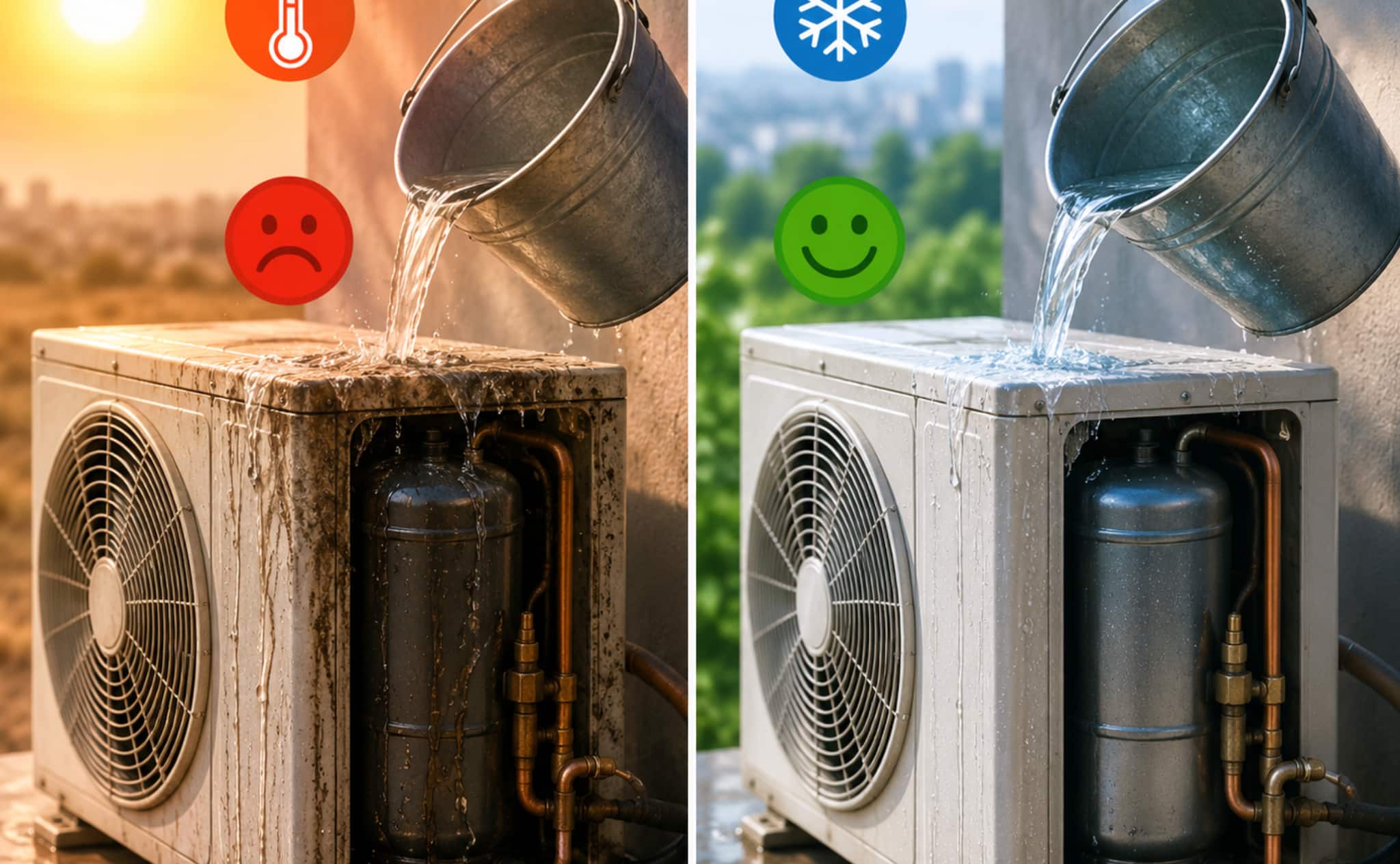 How adding a bucket of water on AC compressor can boost your AC's ...
