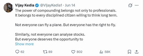 Kedia Market volatility tests discipline, compounding rewards it: Vijay Kedia