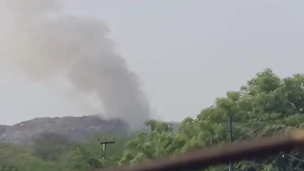 Massive fire reported at Gurugram’s Bandhwari landfill