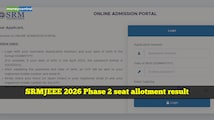 SRMJEEE 2026 Phase 2 seat allotment result announced @ admissions.srmist.edu.in, direct link here