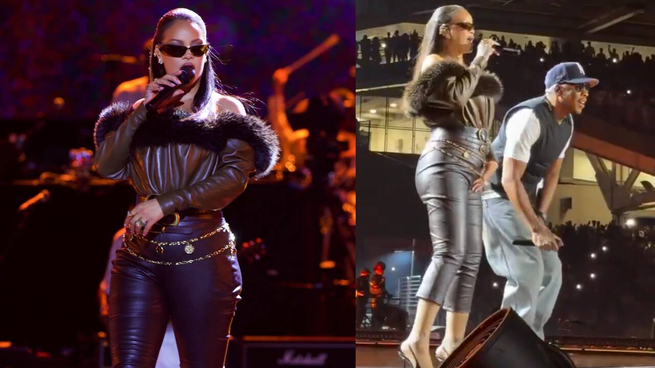 Rihanna makes surprise stage comeback at Jay-Z's Yankee Stadium concert ...