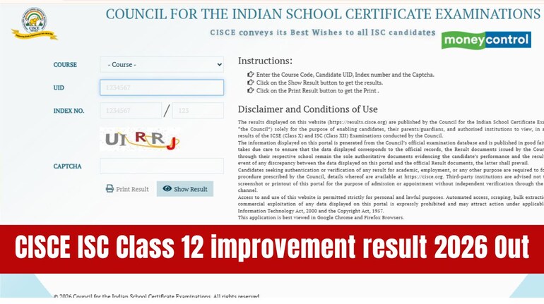 CISCE ISC Class 12 Improvement Result 2026 Declared at cisce.org ...