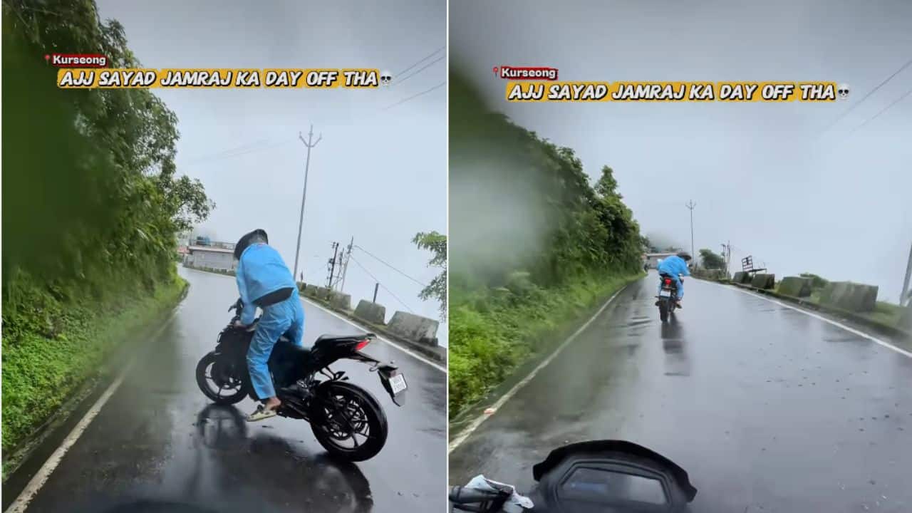 Biker injured after losing control on rainy Darjeeling route, video goes viral- Moneycontrol