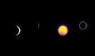 NASA's ESCAPADE spacecraft captures rare view of Earth and Moon in visible and thermal infrared on way to Mars