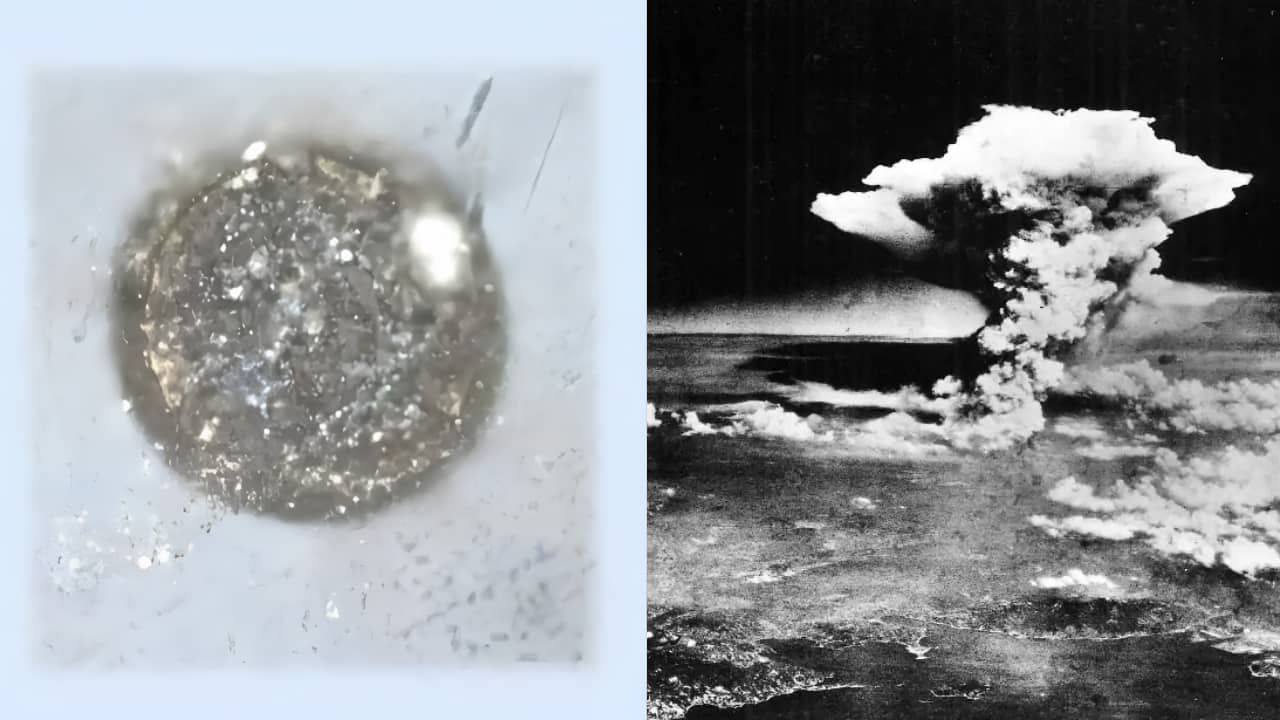 Photo: Moneycontrol.com Hiroshima Blast Debris Yields Unknown Metal Alloy in Glass Beads