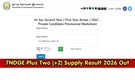 TNDGE Plus Two (+2) Supply Result 2026 Declared @ dge.tn.gov.in; link here