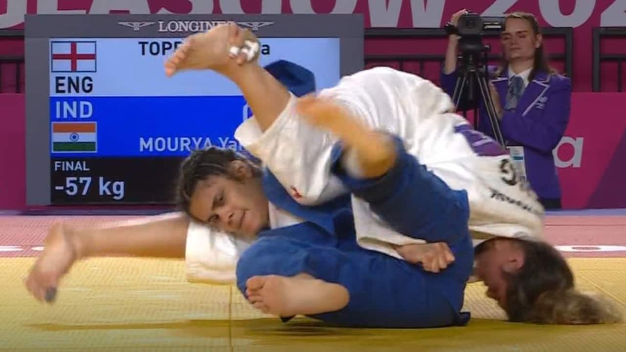 India miss gold by whiskers - Yamini Mourya wins silver medal in 57kg judo at Commonwealth Games