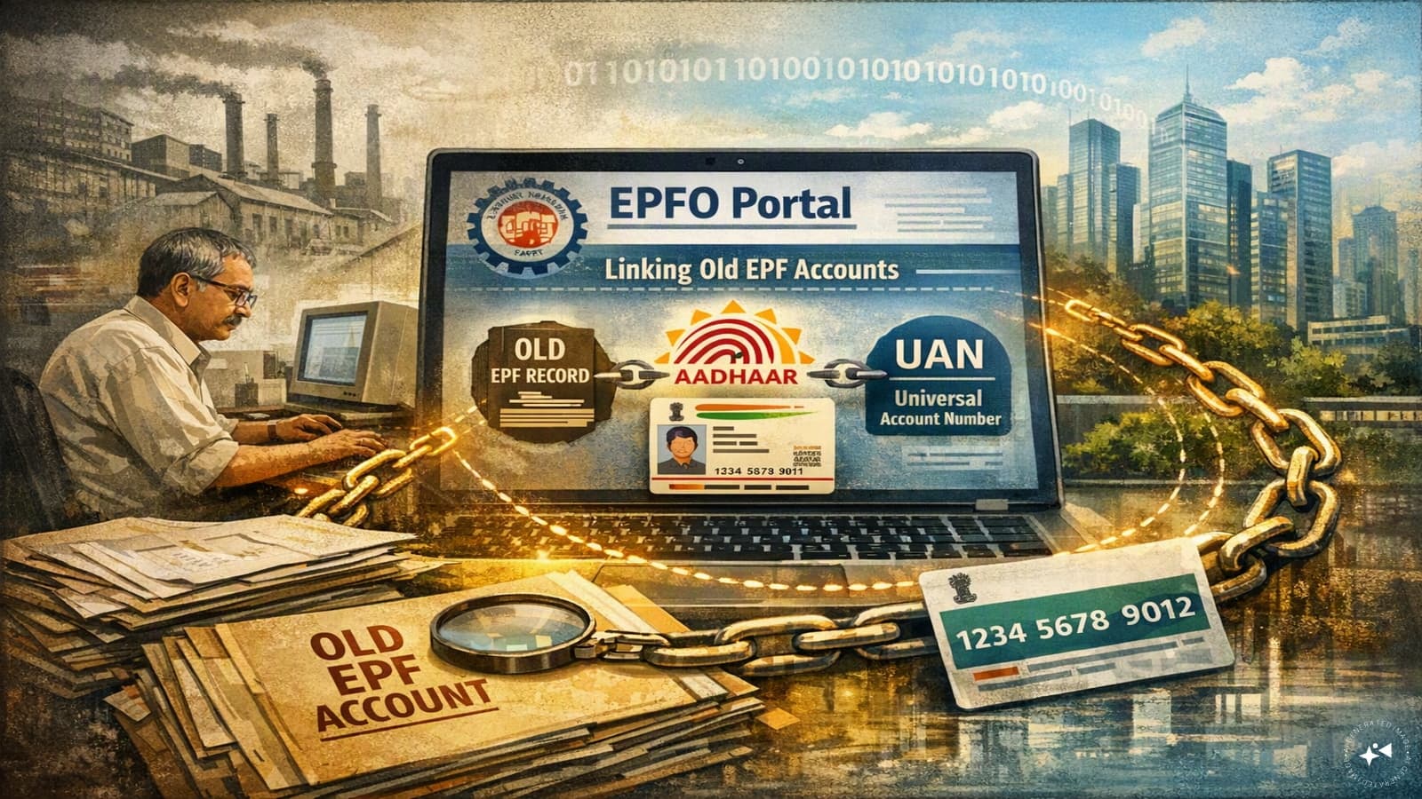EPFO portal upgrade: Started working before Aadhaar or UAN? Here's how your old EPF may get linked- Moneycontrol