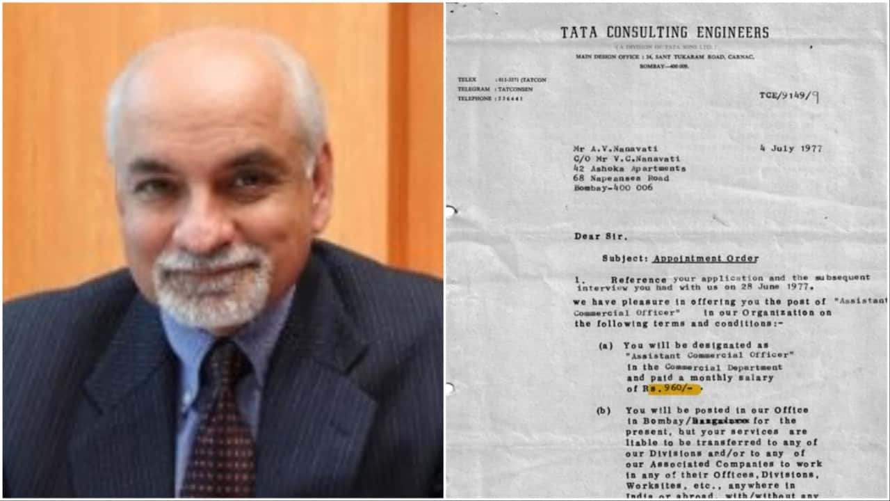 Ex-Syndicate Bank chief shares first Tata offer letter from 1977. Salary was Rs 960- Moneycontrol