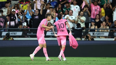 Lionel Messi dances past defenders to score two stunning goals in four minutes against Atlanta United