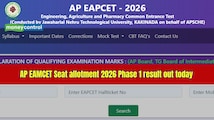 AP EAMCET Seat allotment 2026 Phase 1 result out today @cets.apsche.ap.gov.in; Check the details here