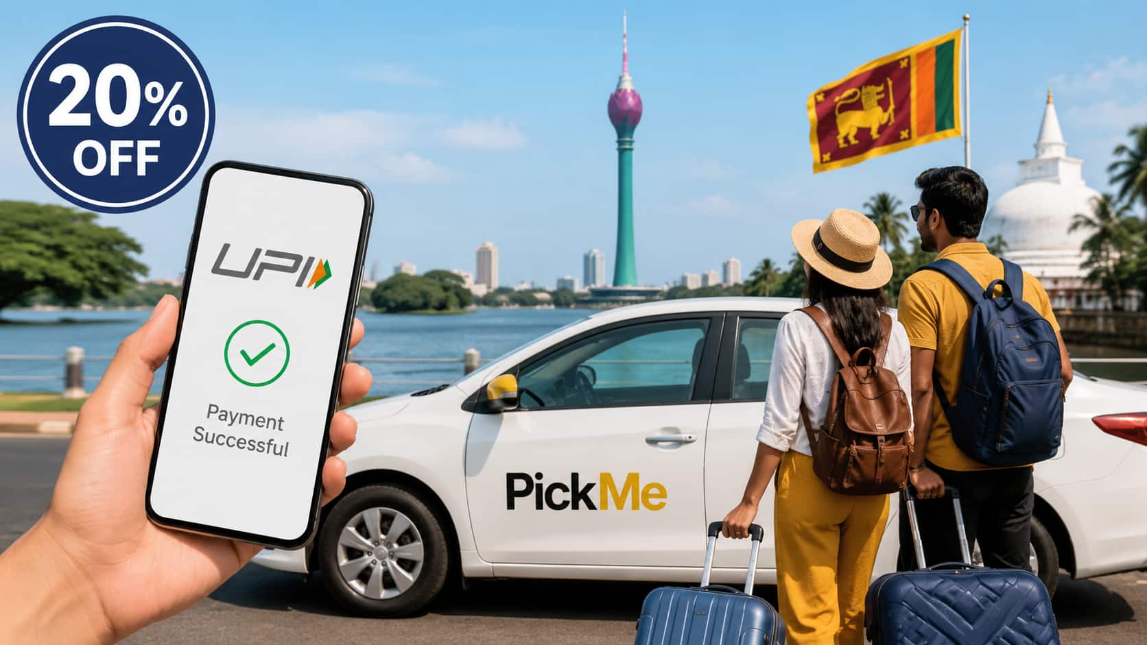 Indian tourists traveling to Sri Lanka can get 20% discount on PickMe rides when they pay using UPI- Moneycontrol