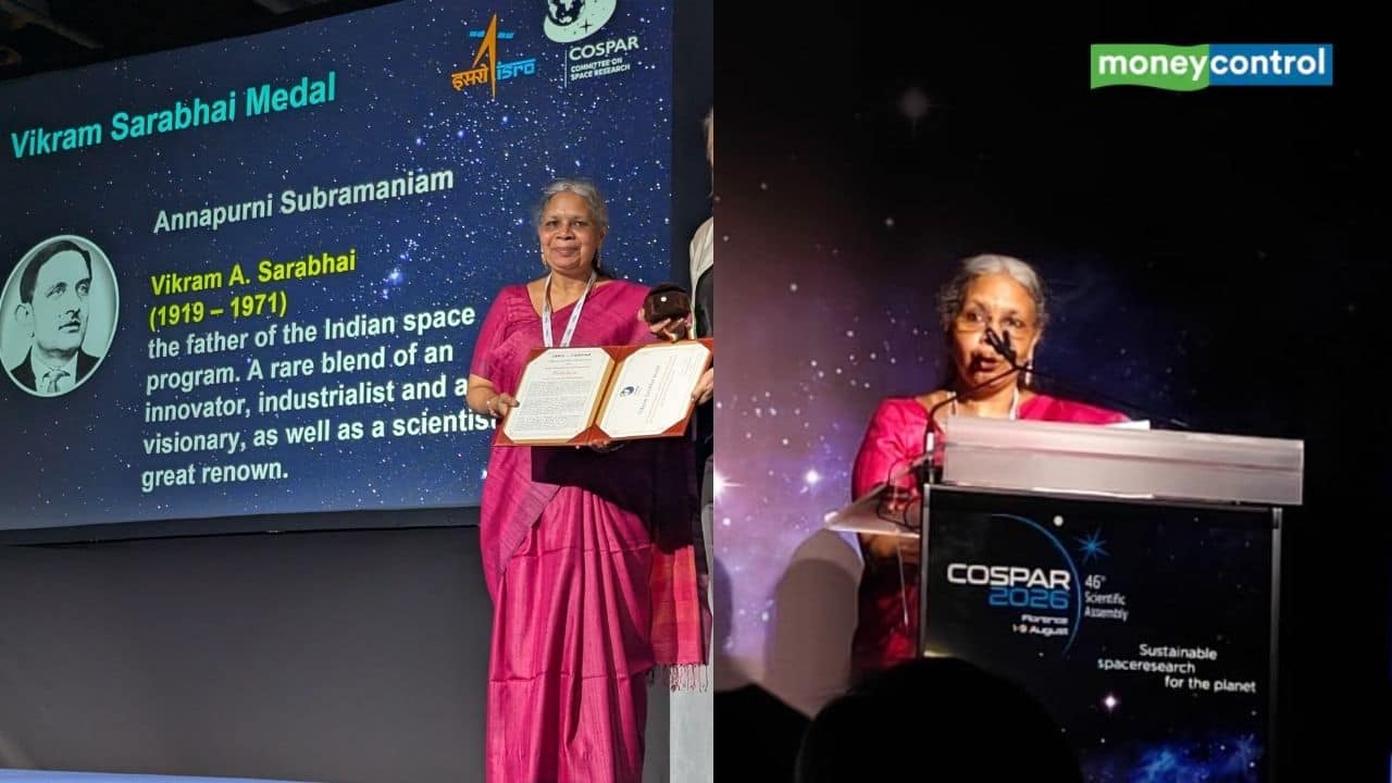 Photo: Moneycontrol.com Annapurni Subramaniam First Indian Woman to Win COSPAR Vikram Sarabhai Medal
